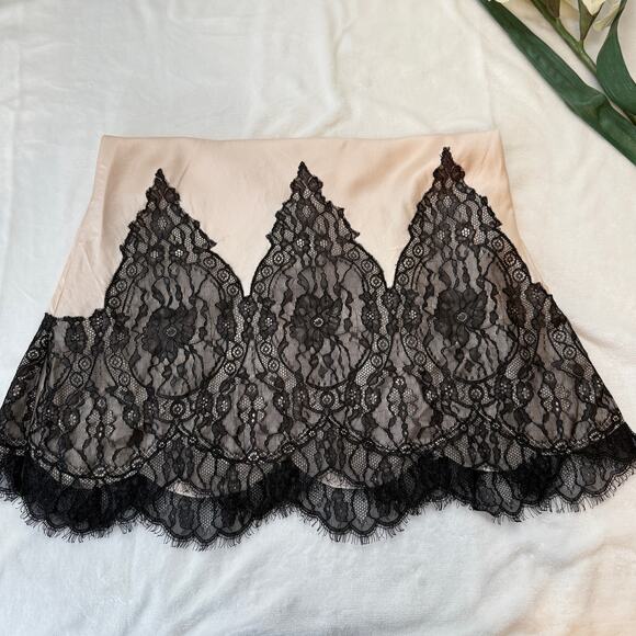 Victoria’s Secret Silk Lace Slip Dress Glam Romantic Black Nude L Nightwear - Picture 7 of 12